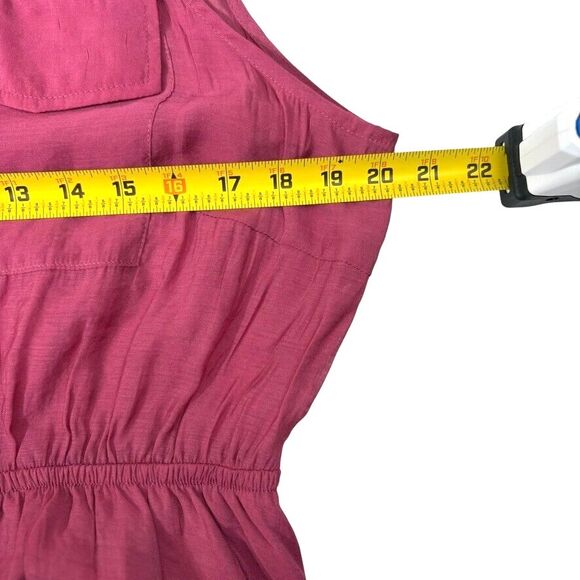 And Now This Sleeveless Shirt Dress Maxi Raspberry Pink Flowy Airy Romantic XL - Picture 9 of 16